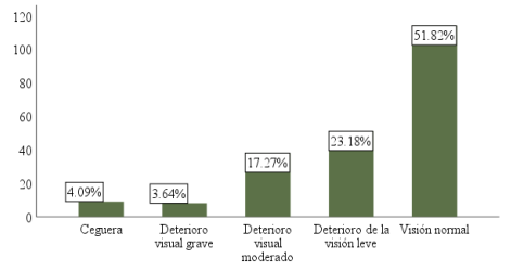 Clasificación de la agudeza visual