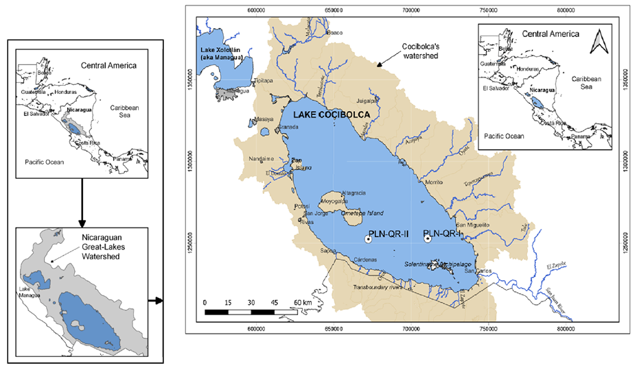 Ubicación del lago Cocibolca